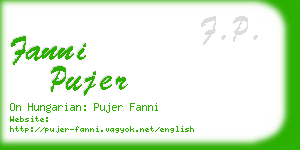 fanni pujer business card